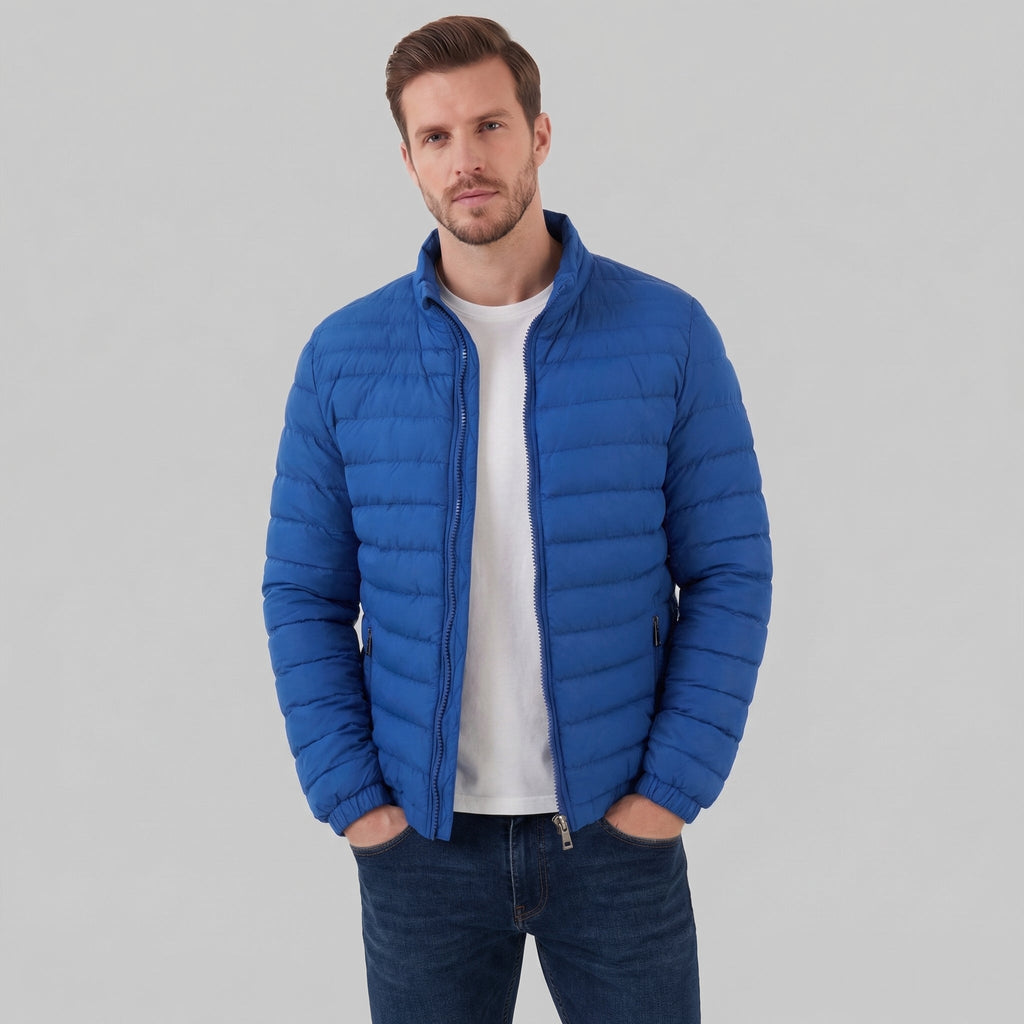 James | Cosy Lightweight Puffer Jacket with Stand Collar