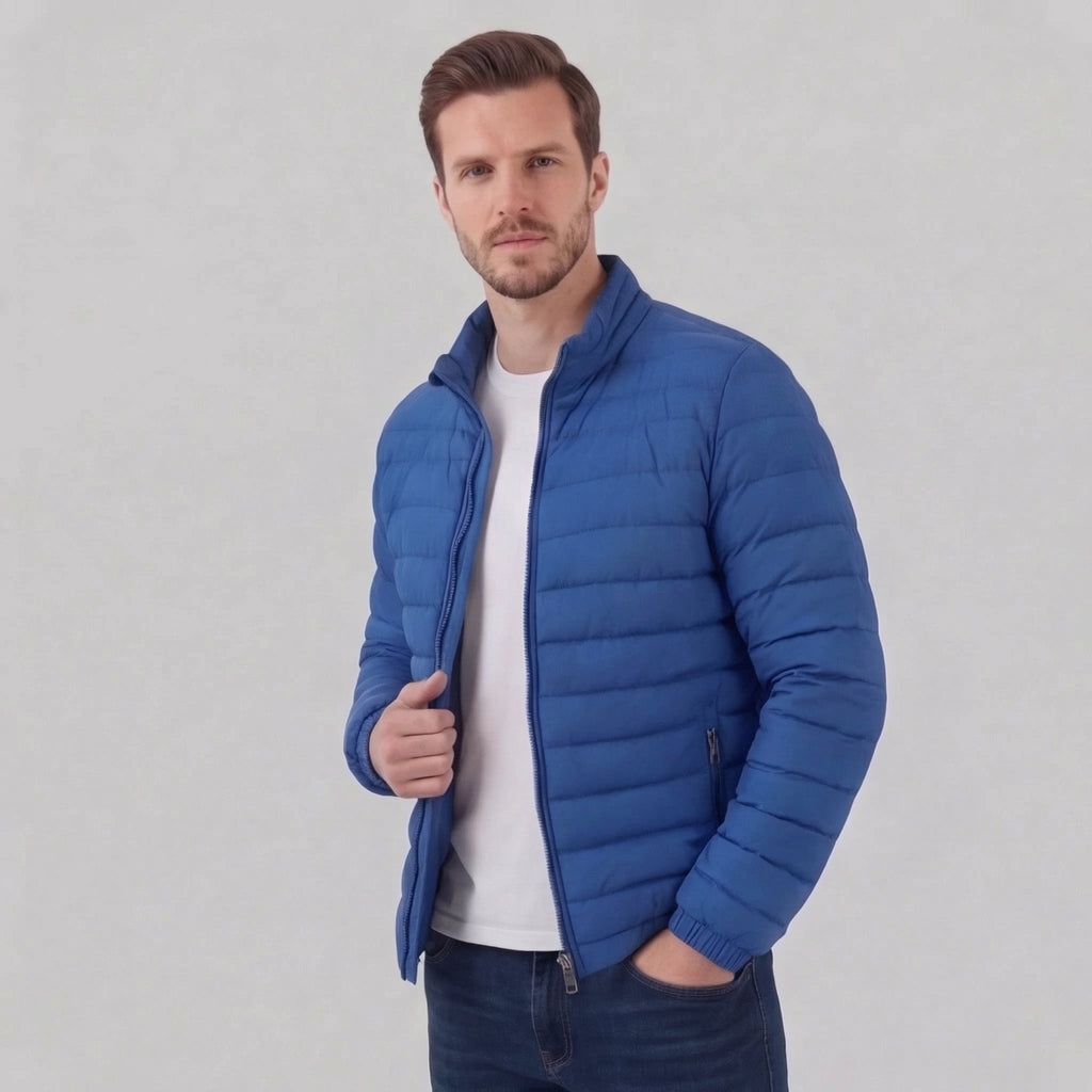 James | Cosy Lightweight Puffer Jacket with Stand Collar