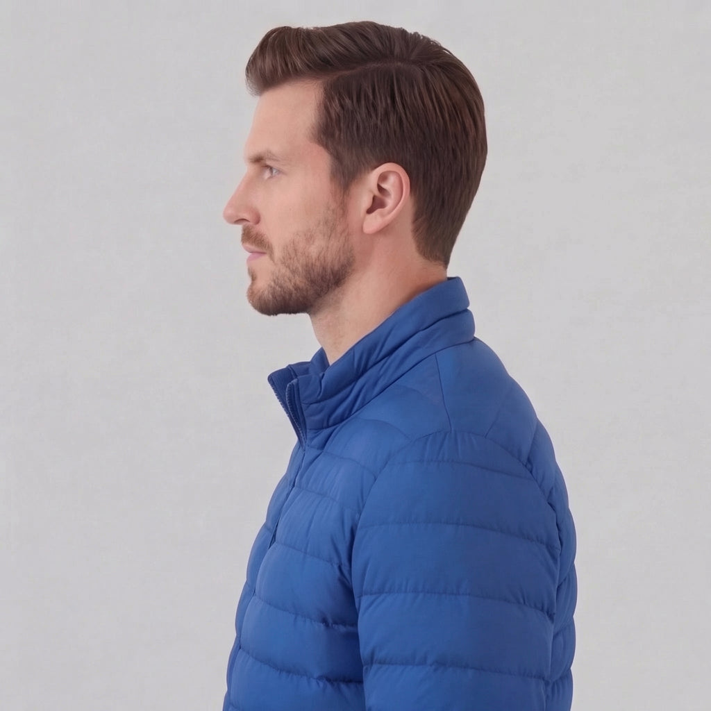 James | Cosy Lightweight Puffer Jacket with Stand Collar