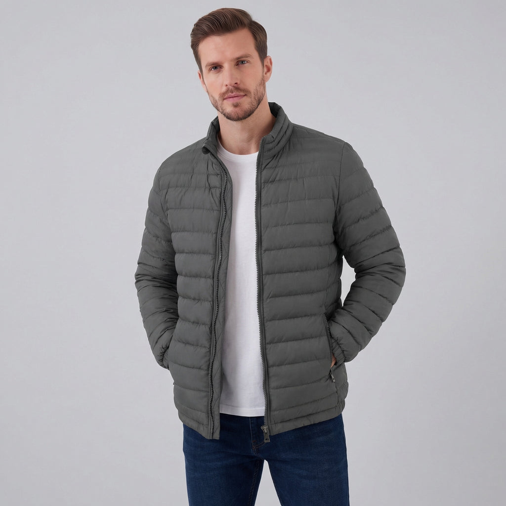 James | Cosy Lightweight Puffer Jacket with Stand Collar