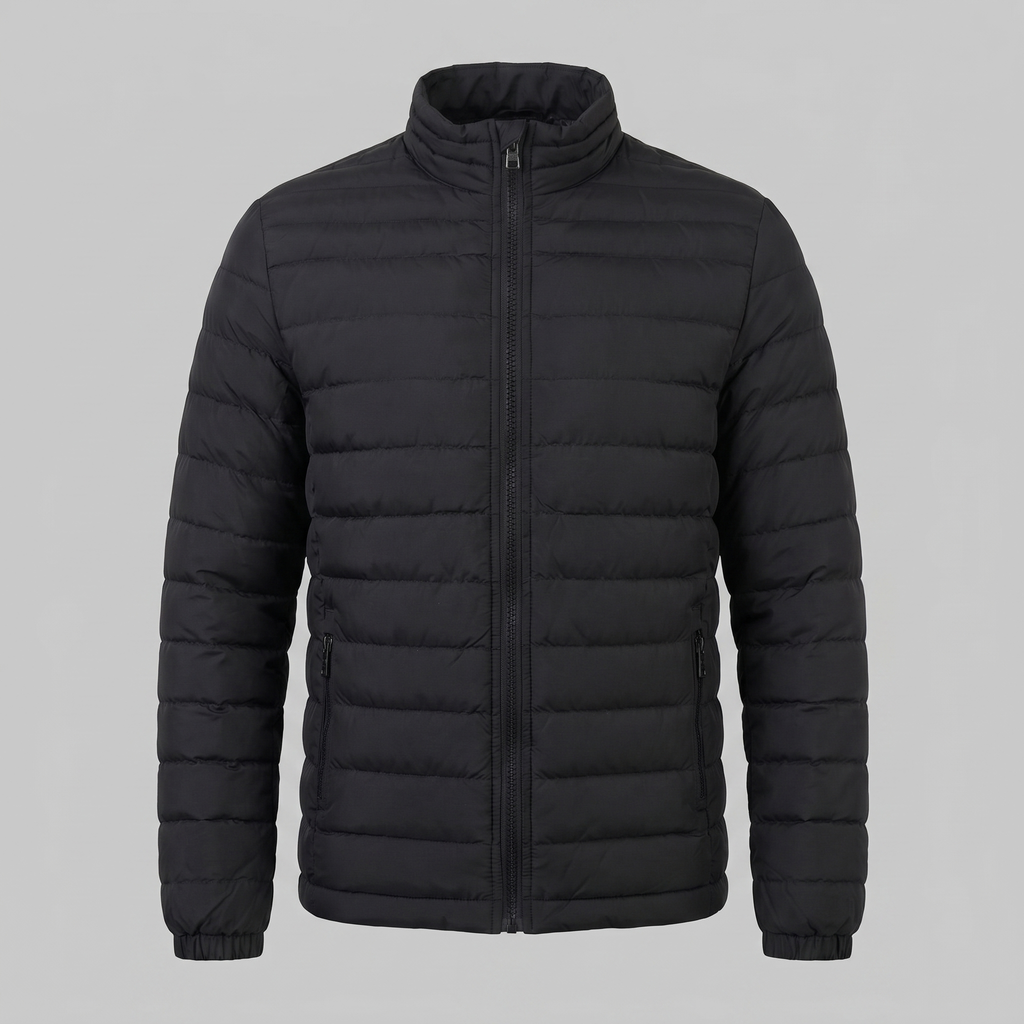 James | Cosy Lightweight Puffer Jacket with Stand Collar