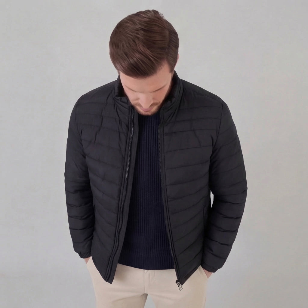 James | Cosy Lightweight Puffer Jacket with Stand Collar