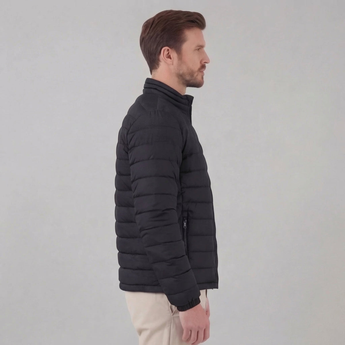 James | Cosy Lightweight Puffer Jacket with Stand Collar