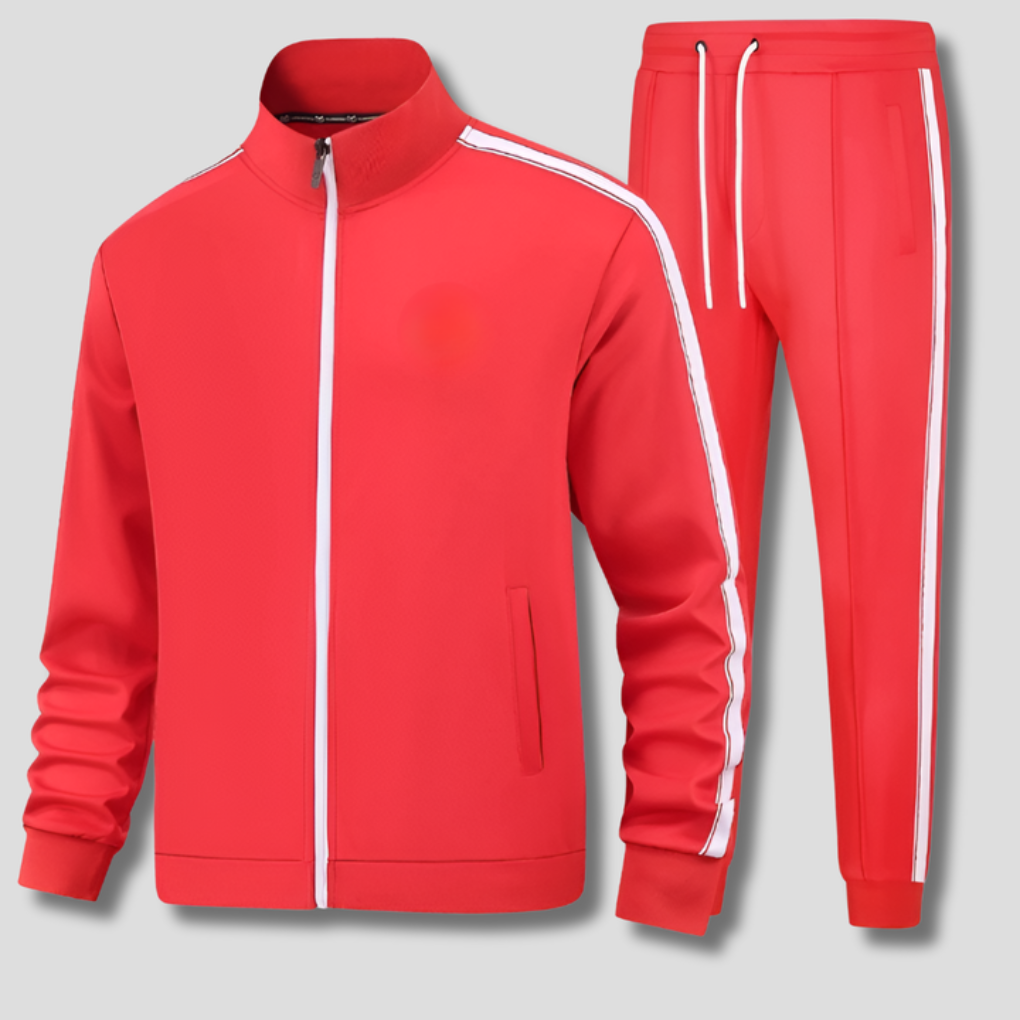 James | Cosy Zip-Up Jogger Tracksuit Set with Stripe Detail