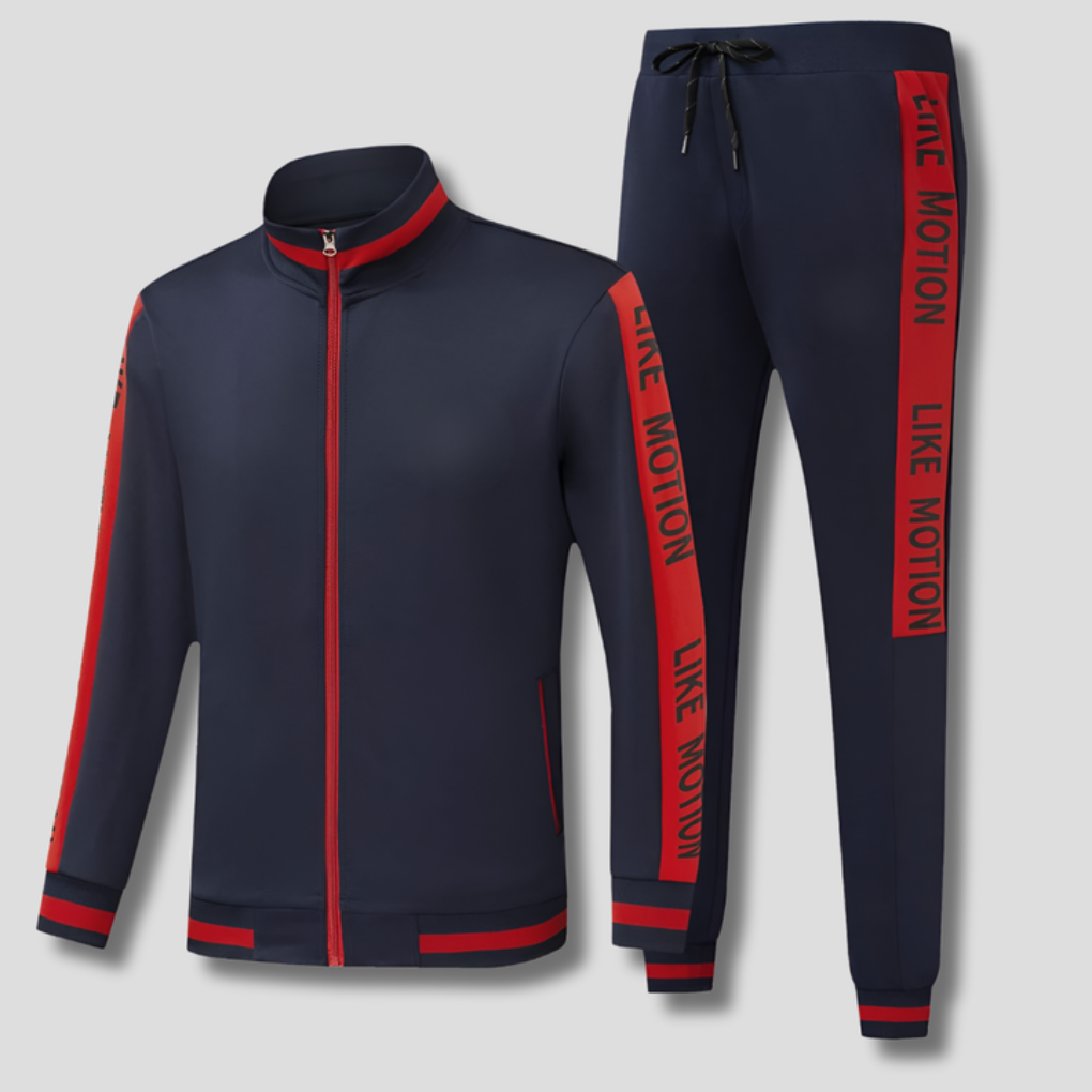 James | Cosy Zip-Up Jogger Tracksuit Set with Stripe Detail