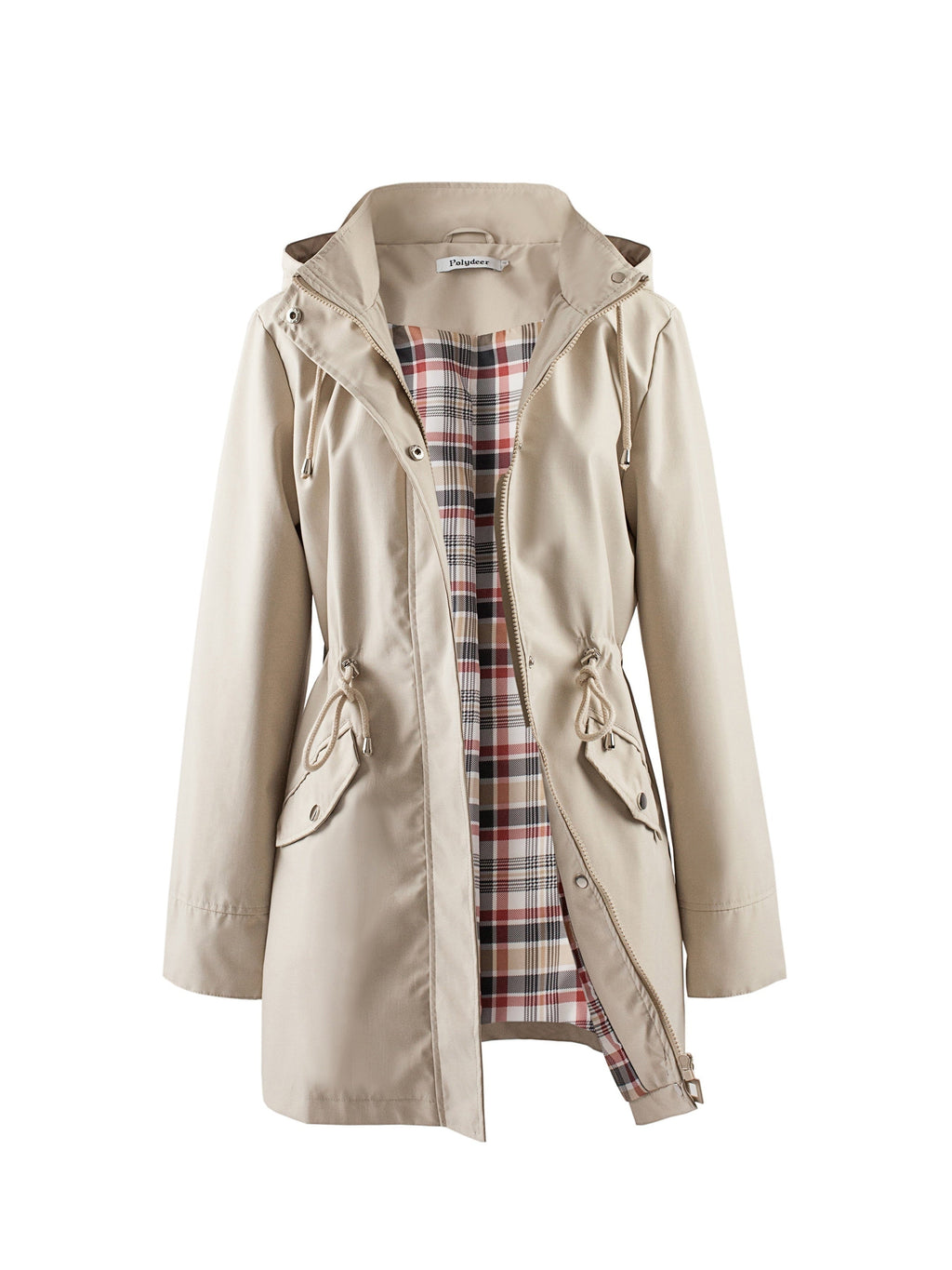 Jasmine | Elegant Hooded Waterproof Jacket with Drawstring Waist