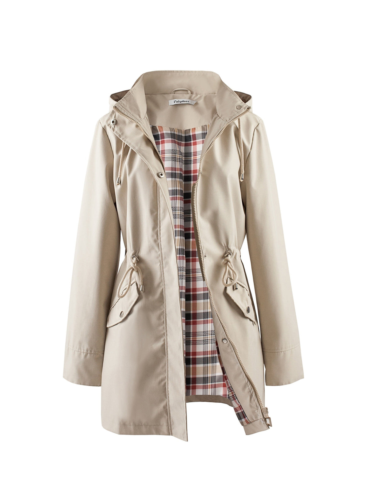 Jasmine | Elegant Hooded Waterproof Jacket with Drawstring Waist