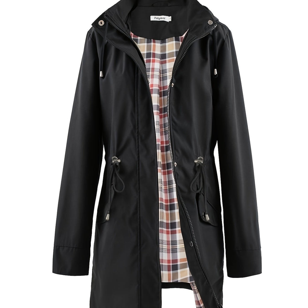 Jasmine | Elegant Hooded Waterproof Jacket with Drawstring Waist