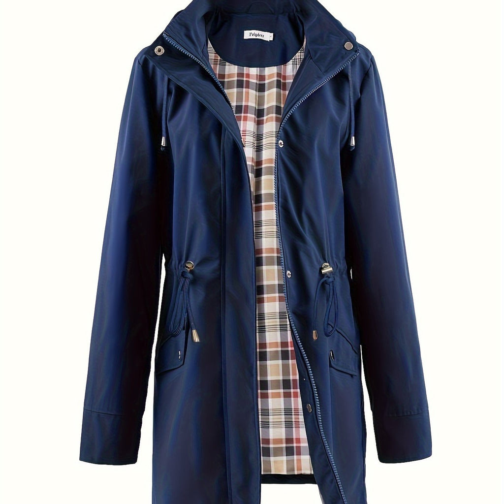 Jasmine | Elegant Hooded Waterproof Jacket with Drawstring Waist