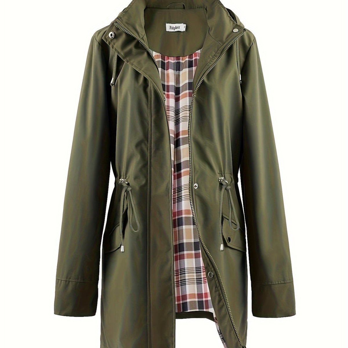 Jasmine | Elegant Hooded Waterproof Jacket with Drawstring Waist