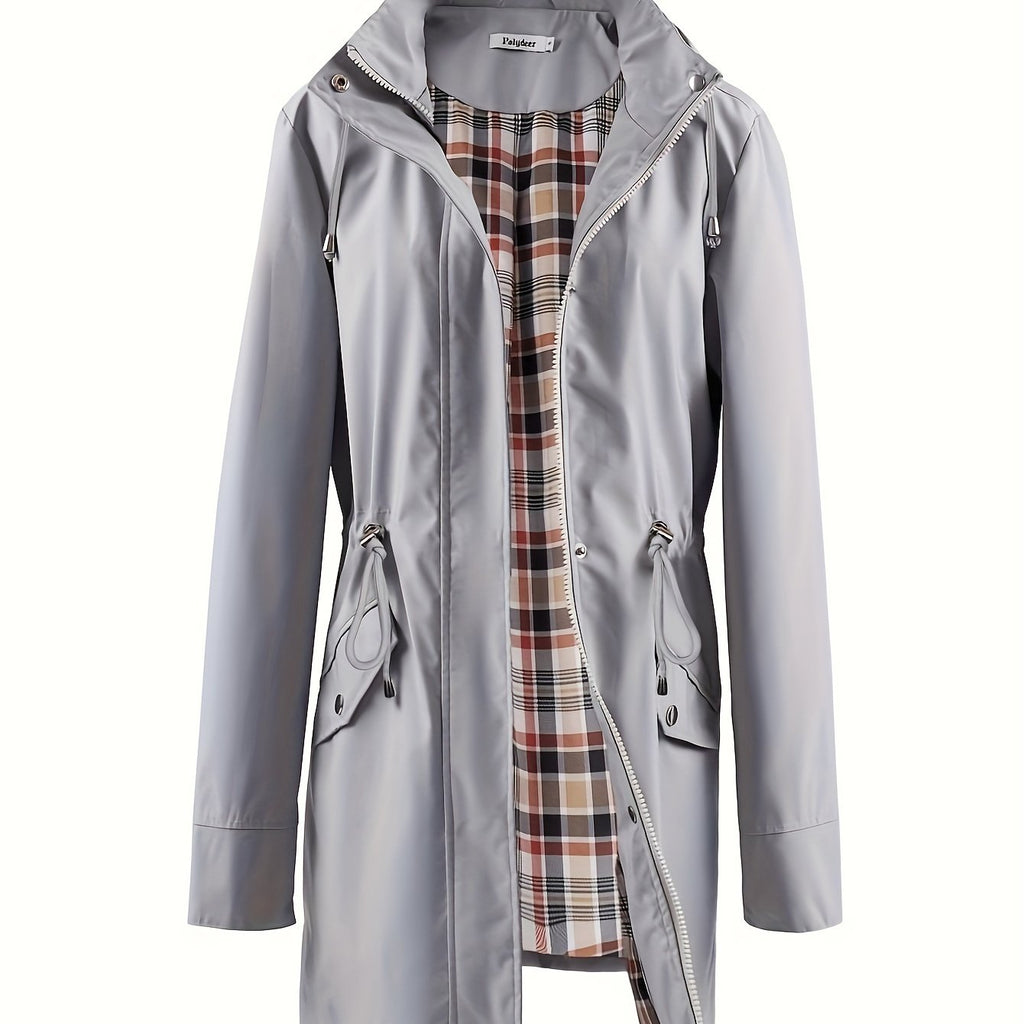 Jasmine | Elegant Hooded Waterproof Jacket with Drawstring Waist