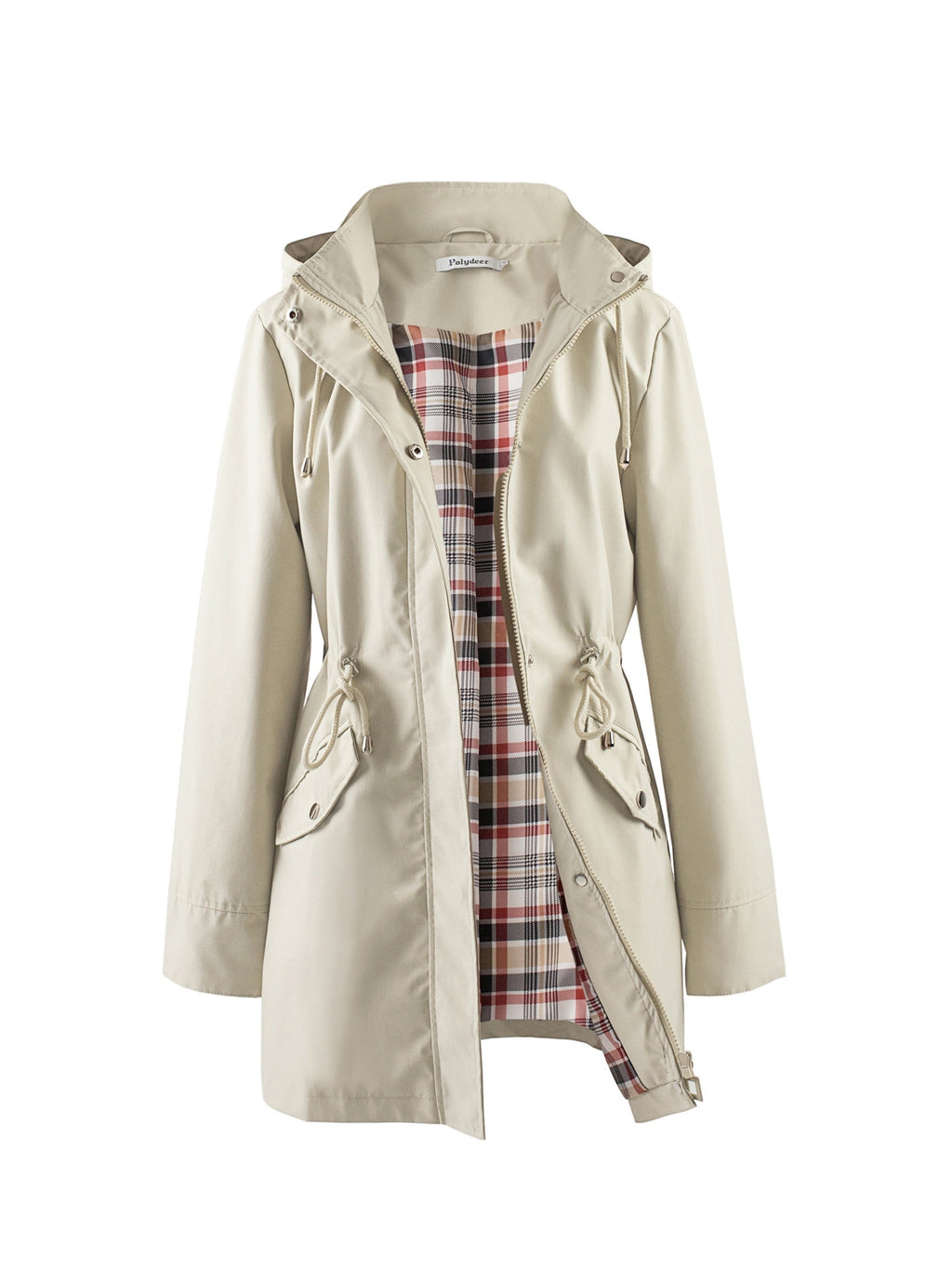 Jasmine | Elegant Hooded Waterproof Jacket with Drawstring Waist