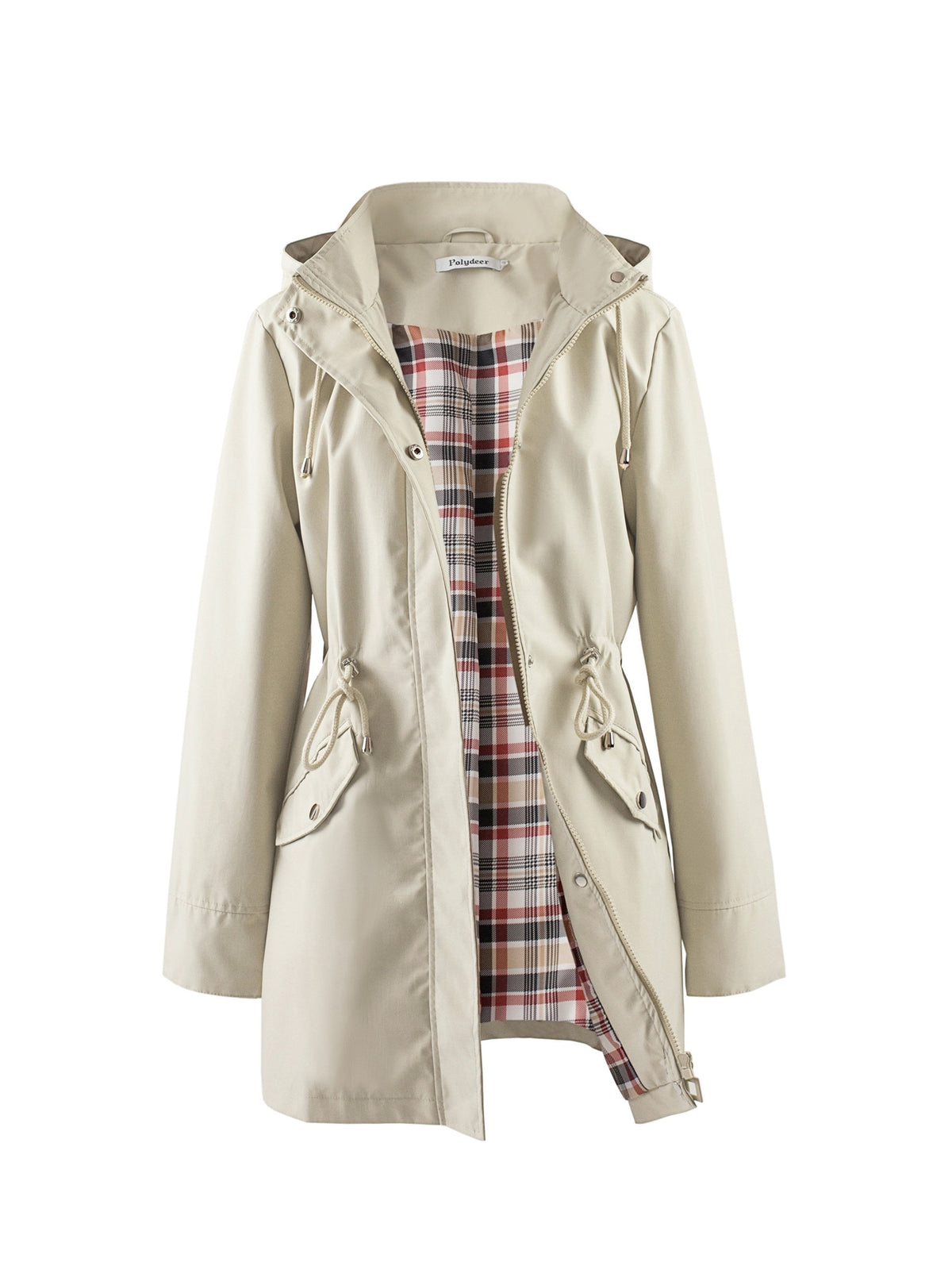 Jasmine | Elegant Hooded Waterproof Jacket with Drawstring Waist