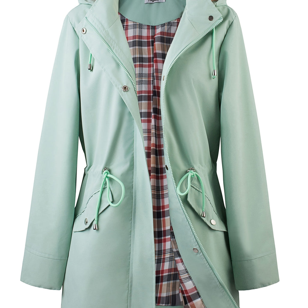 Jasmine | Elegant Hooded Waterproof Jacket with Drawstring Waist