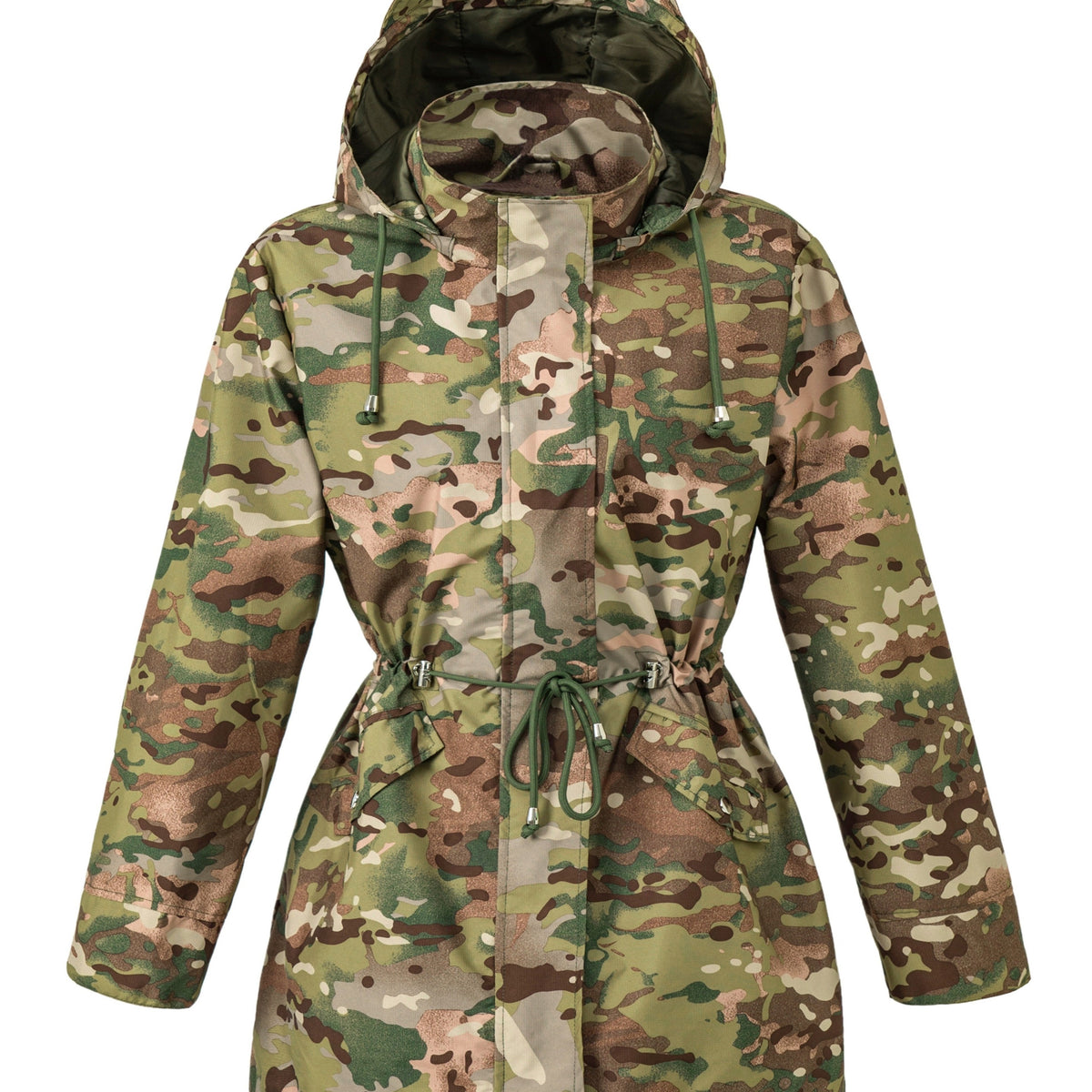 Jasmine | Elegant Hooded Waterproof Jacket with Drawstring Waist
