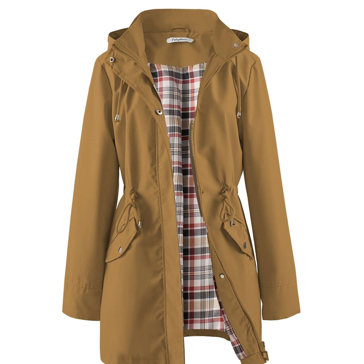Jasmine | Elegant Hooded Waterproof Jacket with Drawstring Waist