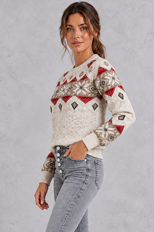 Jasmine | Fair Isle Snowflake Christmas Jumper for Women