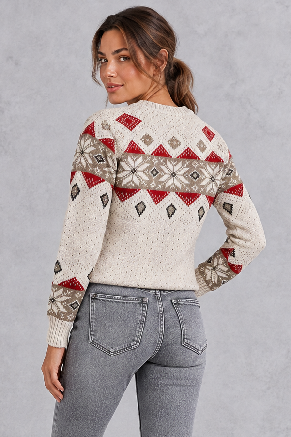 Jasmine | Fair Isle Snowflake Christmas Jumper for Women