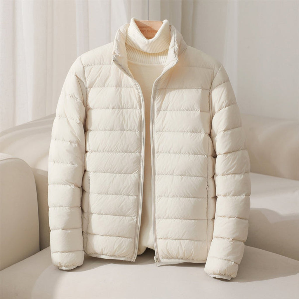 Jasmine | Polished Quilted Puffer Jacket Women with Stand Collar