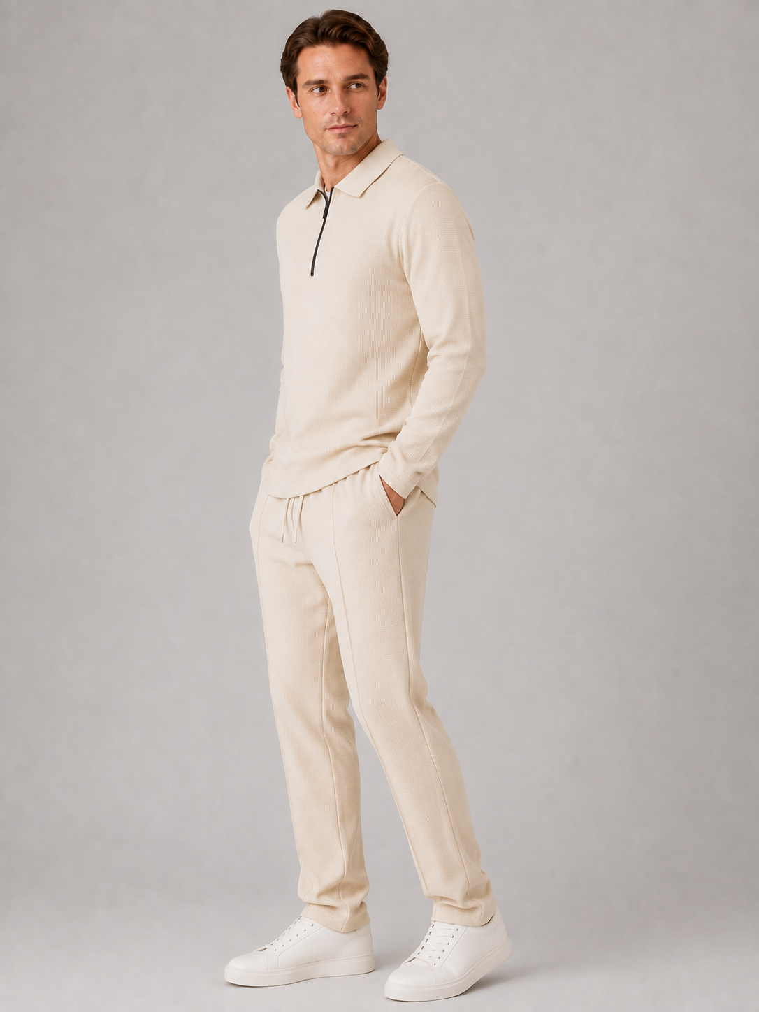 Jasper | Classic Textured Quarter-Zip Tracksuit Co-Ord