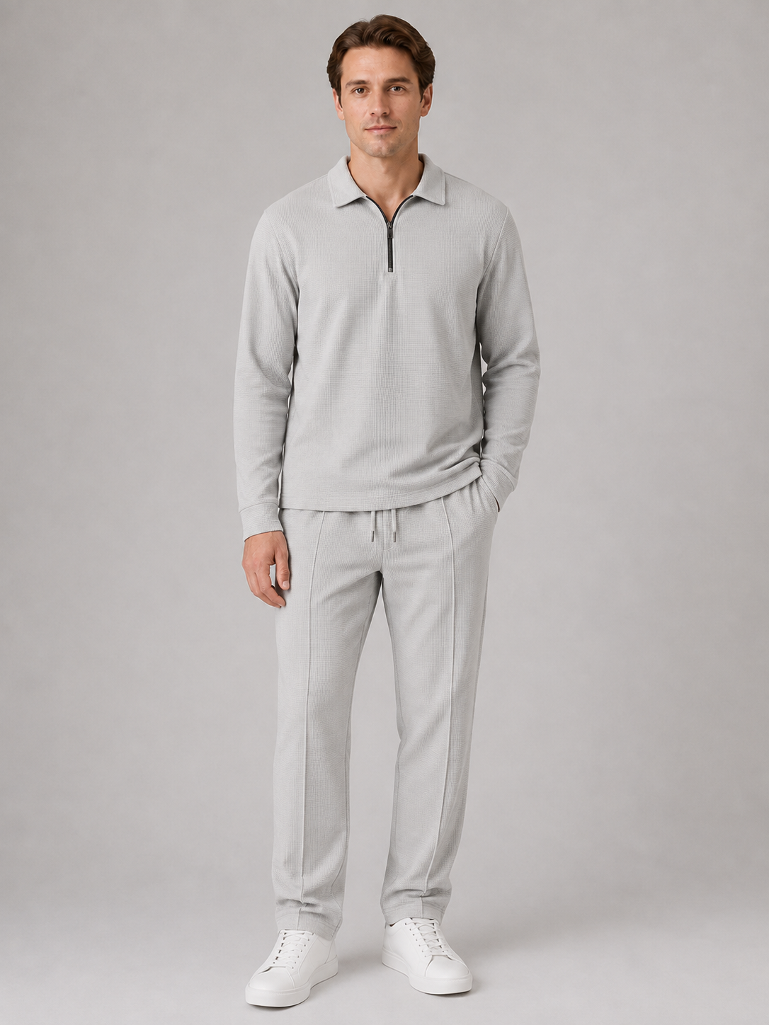 Jasper | Classic Textured Quarter-Zip Tracksuit Co-Ord