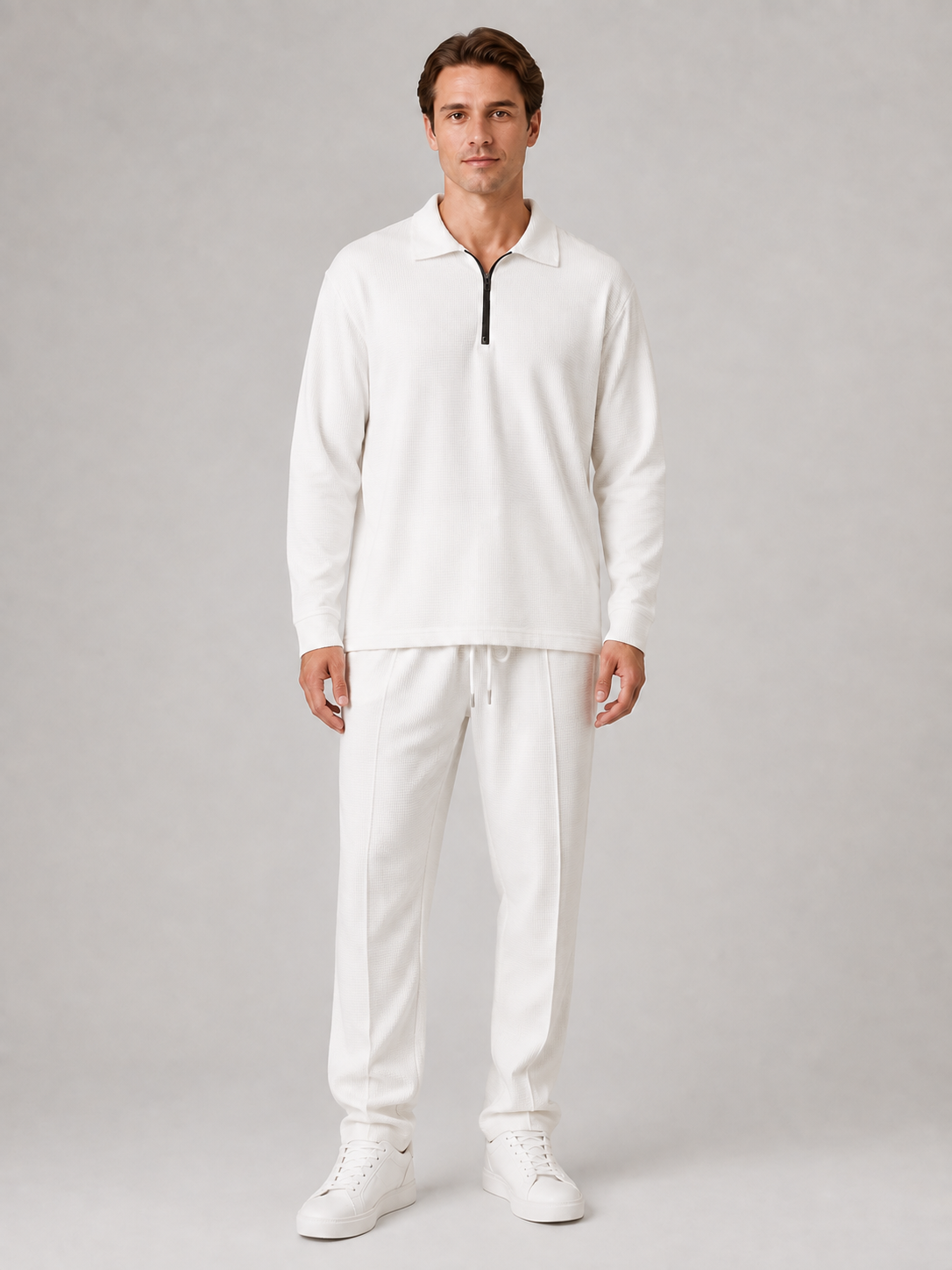 Jasper | Classic Textured Quarter-Zip Tracksuit Co-Ord