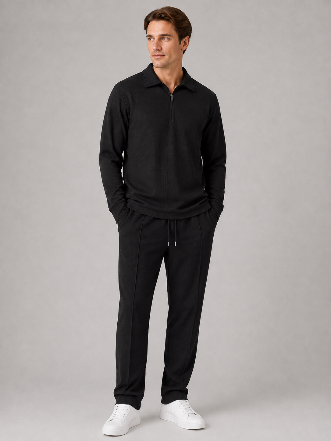 Jasper | Classic Textured Quarter-Zip Tracksuit Co-Ord