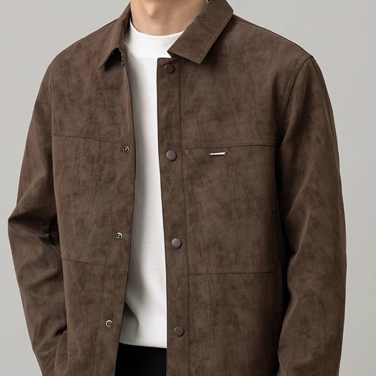 Jasper | Effortless Snap-Button Suede Jacket