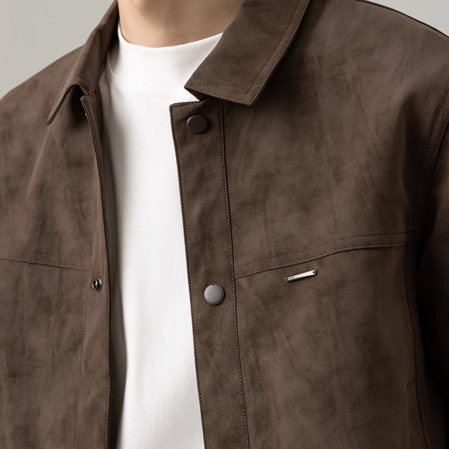 Jasper | Effortless Snap-Button Suede Jacket