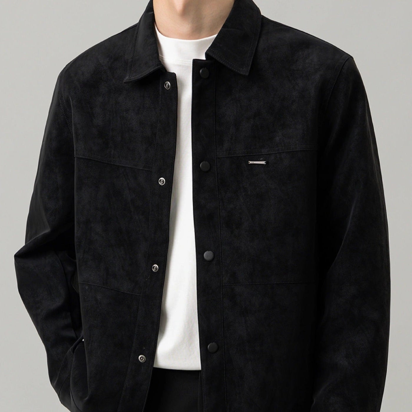 Jasper | Effortless Snap-Button Suede Jacket