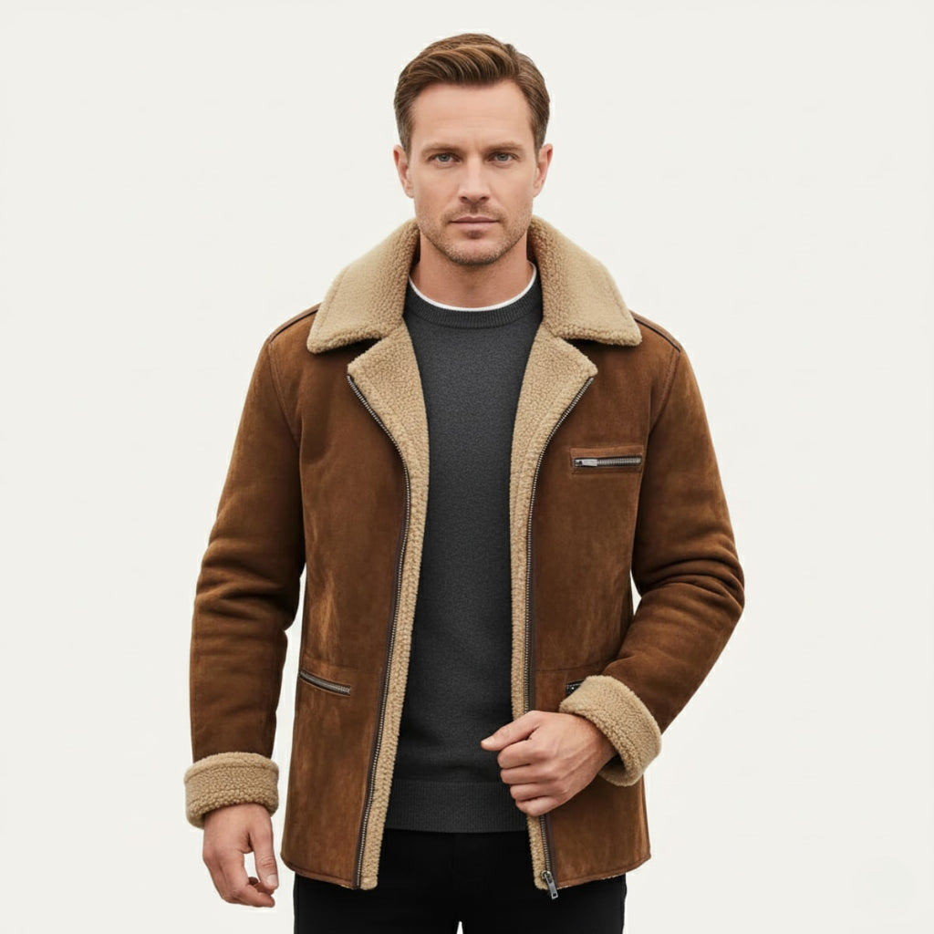 Jasper | Timeless Mid Length Mens Sherpa Jacket