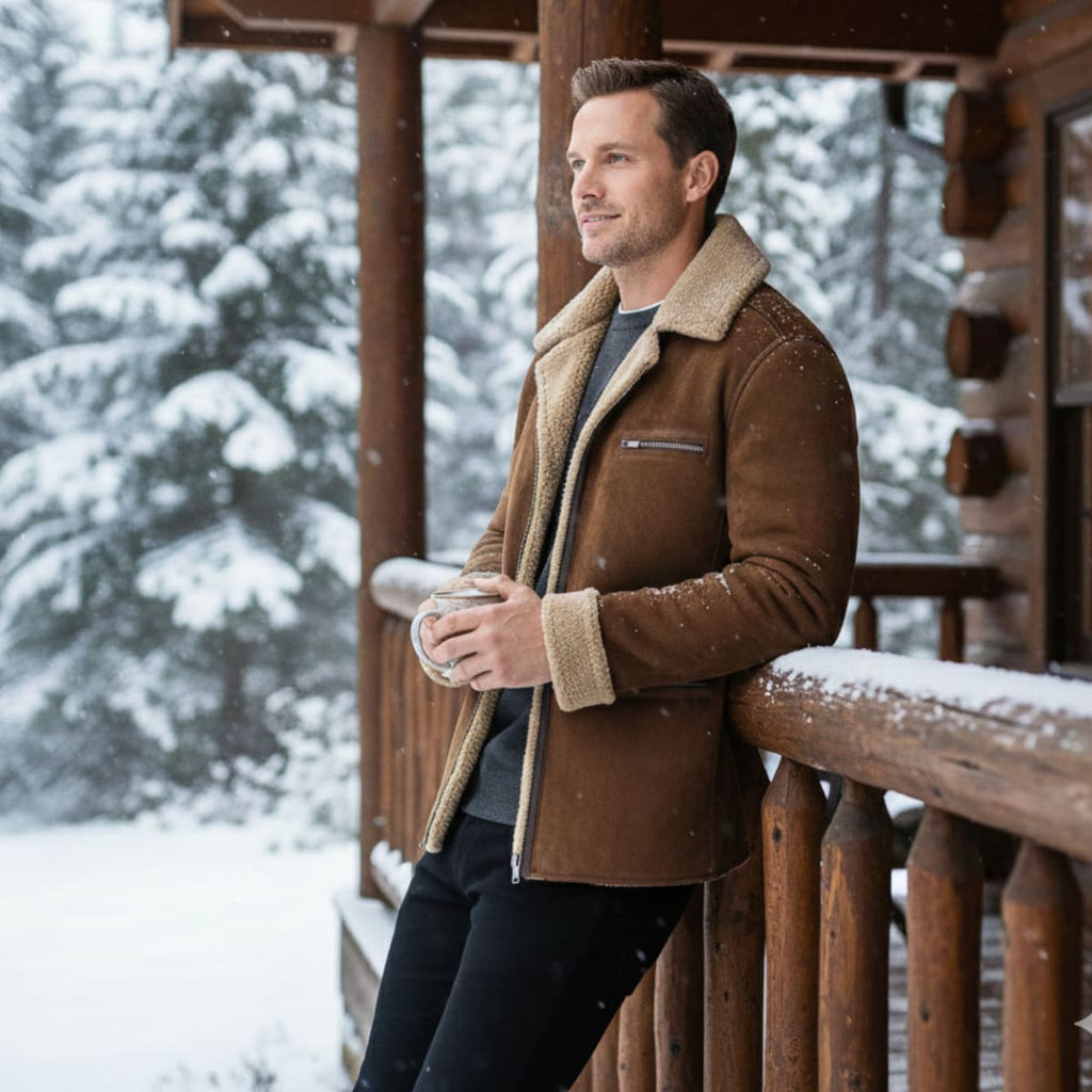 Jasper | Timeless Mid Length Mens Sherpa Jacket