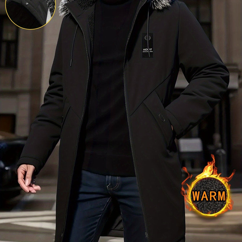 Jaxon | Polished Fur-Trim Hooded Mens Parka Jacket