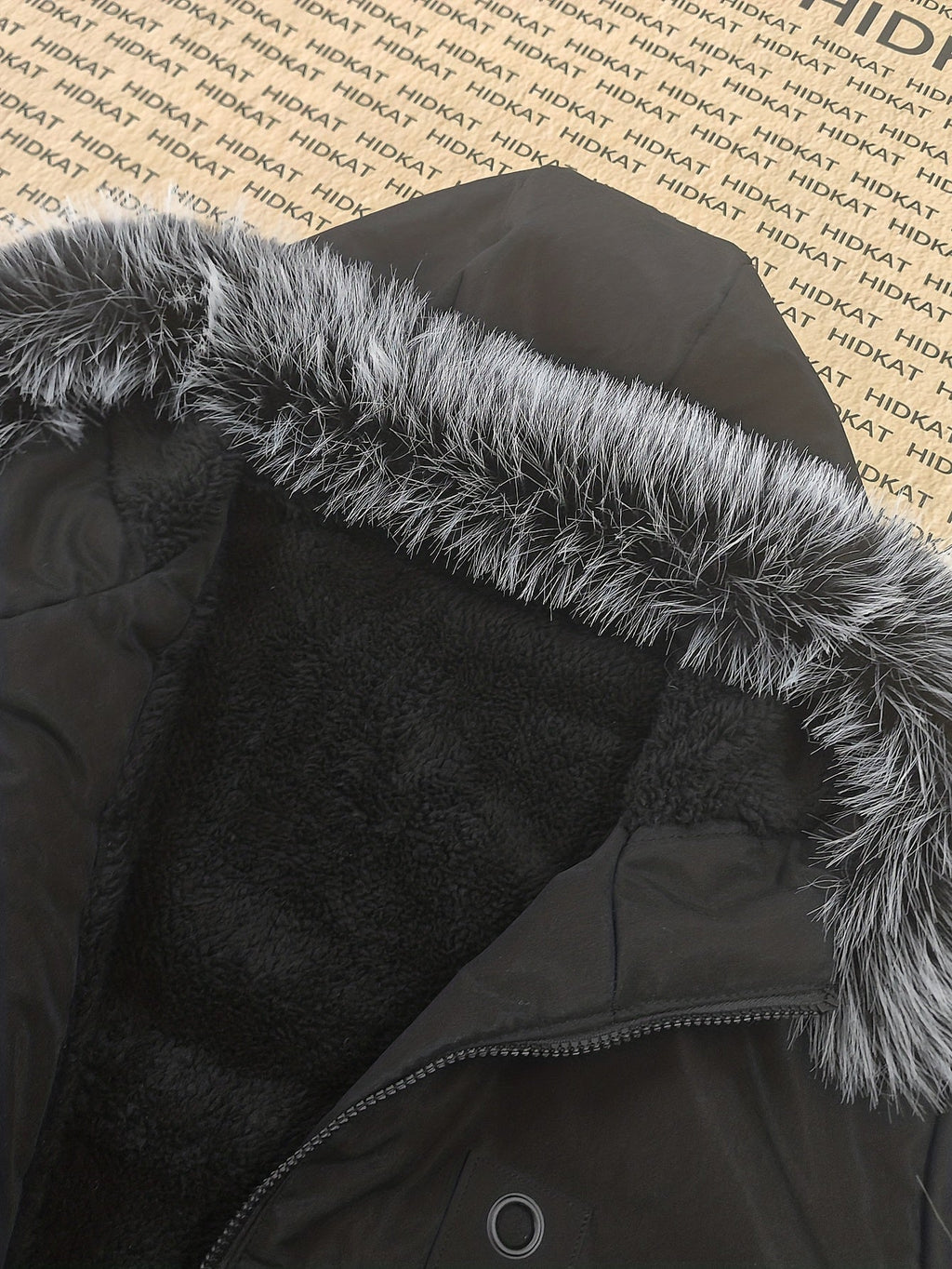 Jaxon | Polished Fur-Trim Hooded Mens Parka Jacket