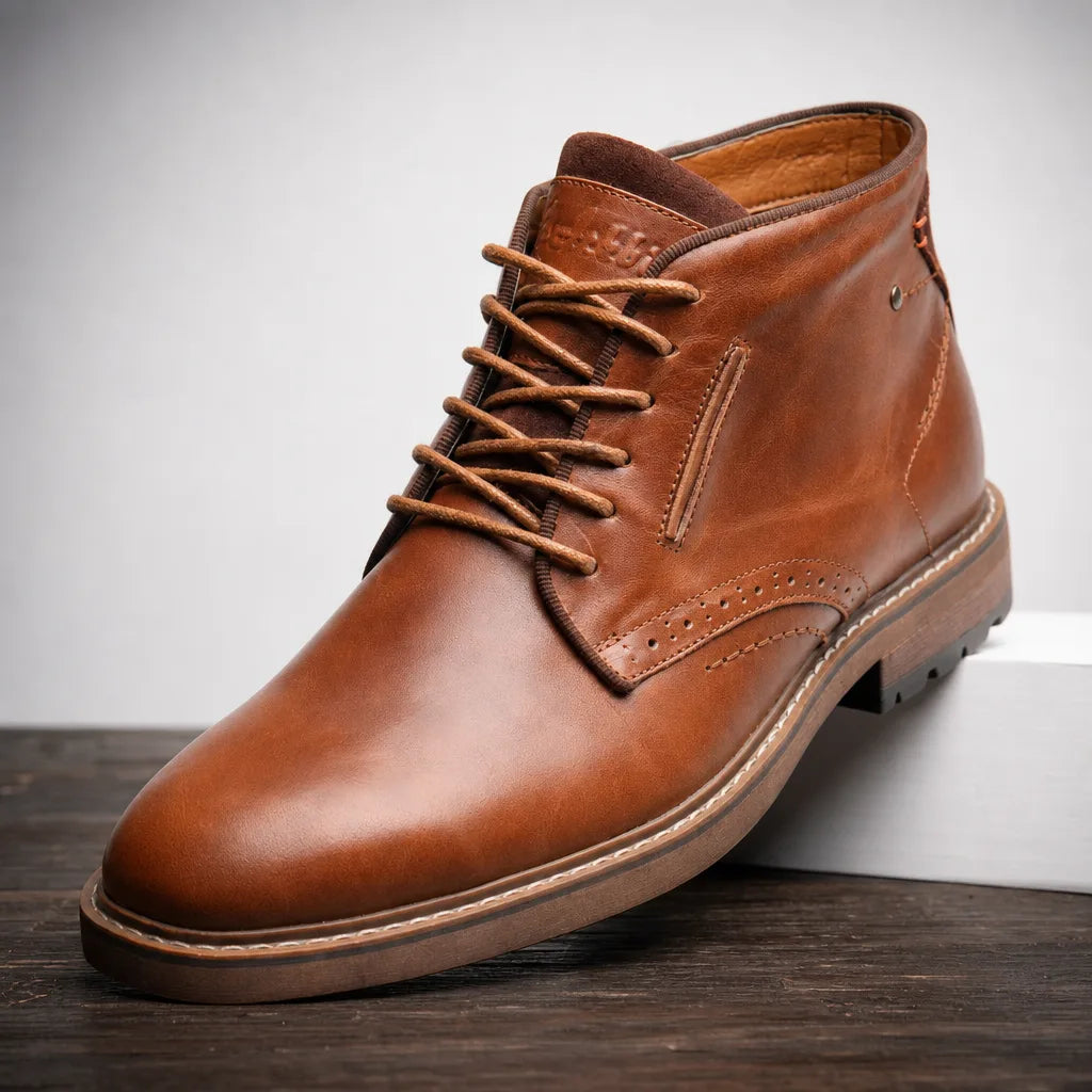 Jesse | Elegant Lace-Up Brogue Mens Boots
