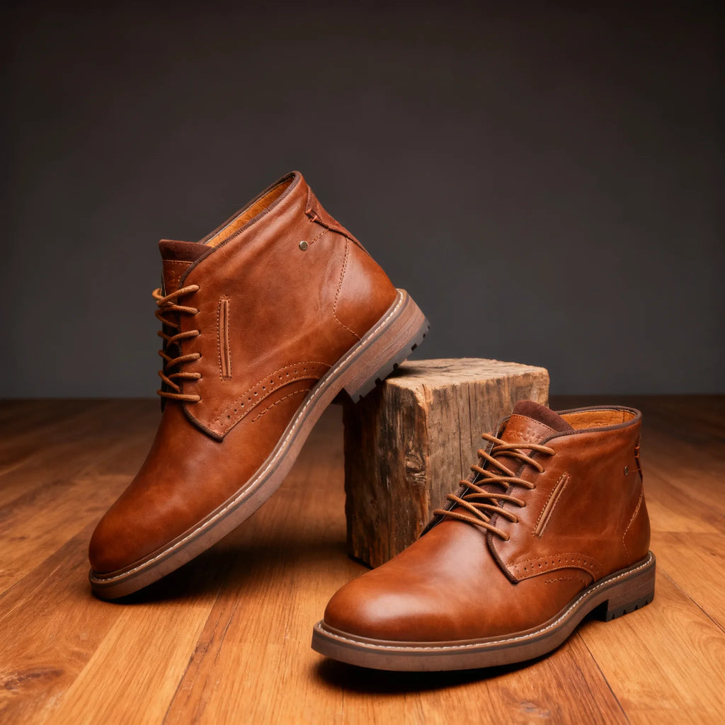 Jesse | Elegant Lace-Up Brogue Mens Boots