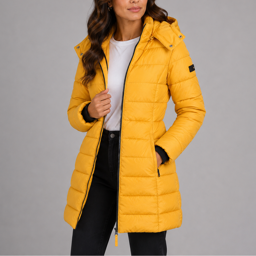 Jessica | Classic Quilted Long Puffer Coat with Hood