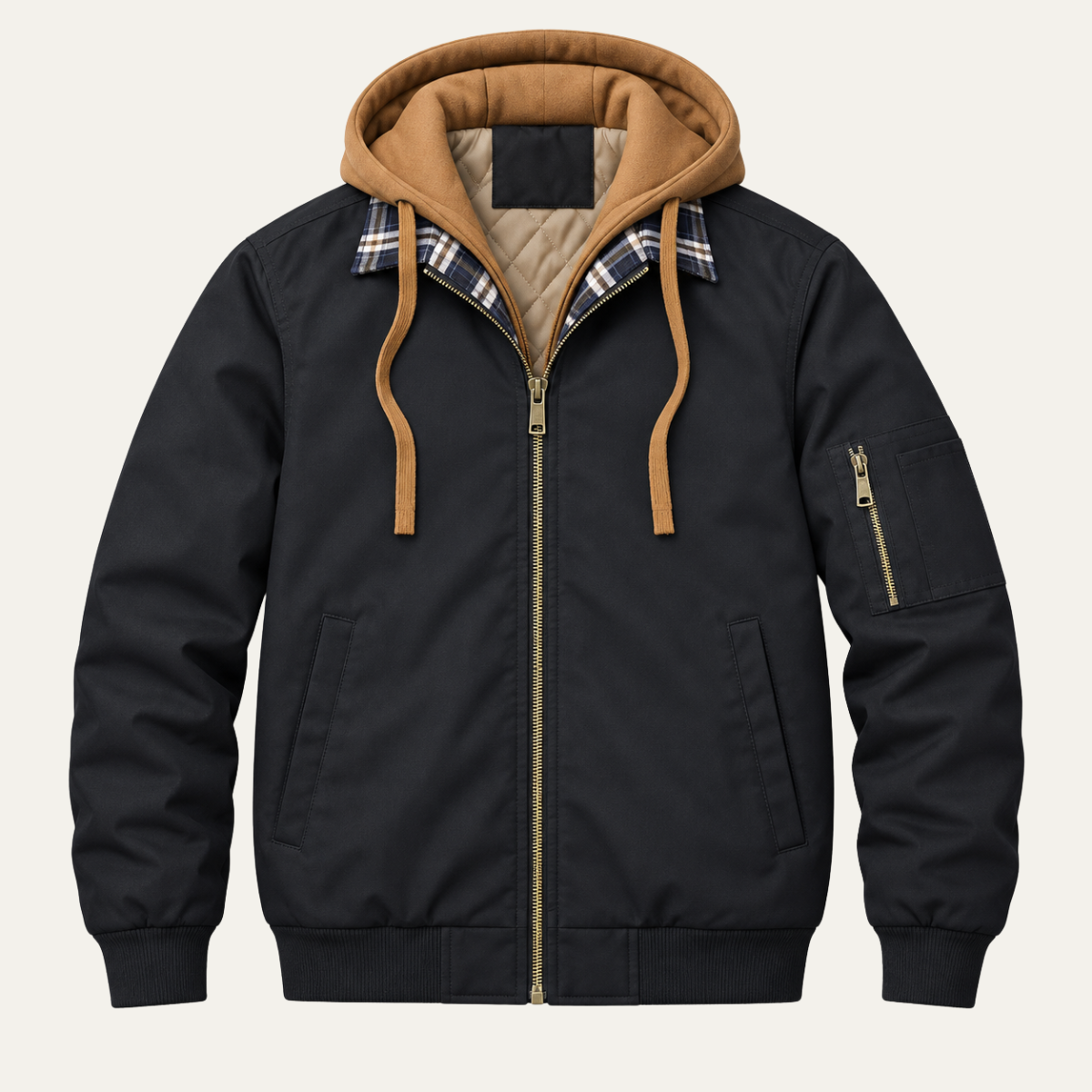 Joseph | Chic Hooded Mens Parka Jacket with Fleece Lining