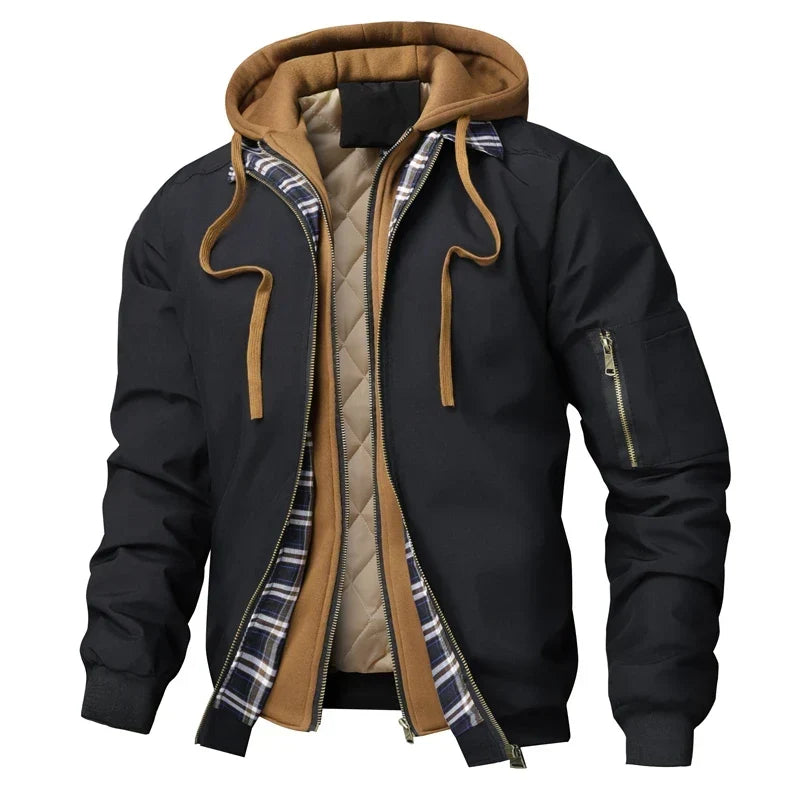 Joseph | Chic Hooded Mens Parka Jacket with Fleece Lining