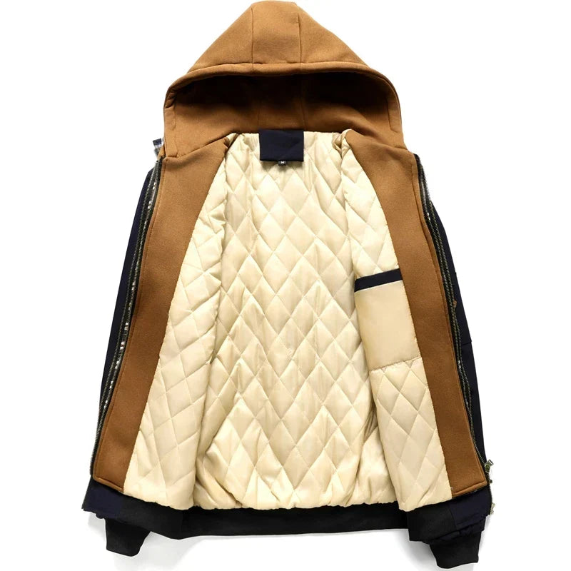 Joseph | Chic Hooded Mens Parka Jacket with Fleece Lining