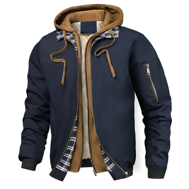 Joseph | Chic Hooded Mens Parka Jacket with Fleece Lining