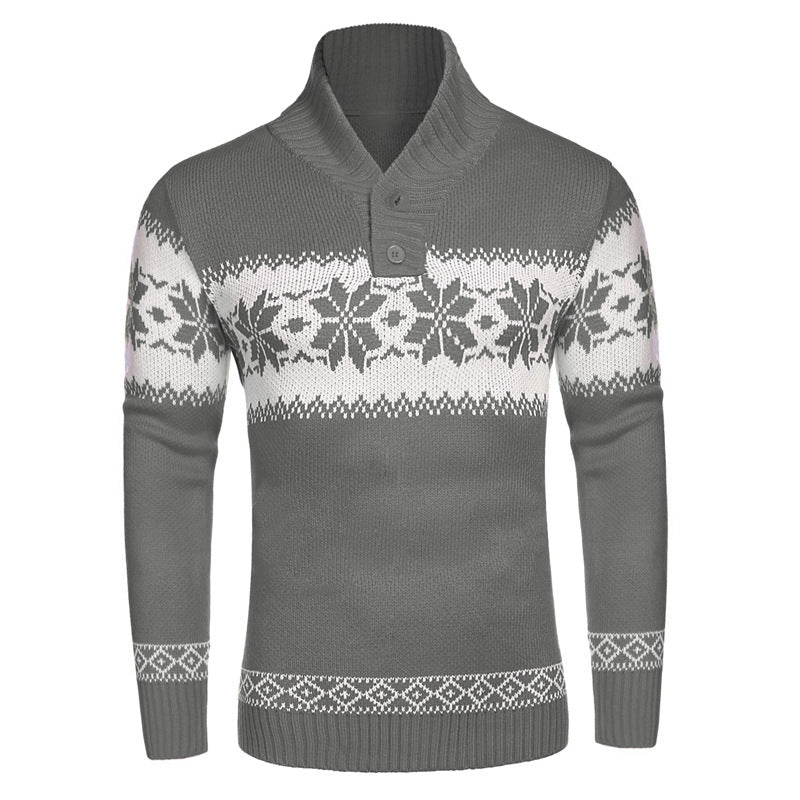 Joshua | Fair Isle Snowflake Mens Christmas Jumper