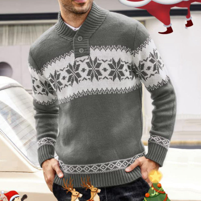 Joshua | Fair Isle Snowflake Mens Christmas Jumper