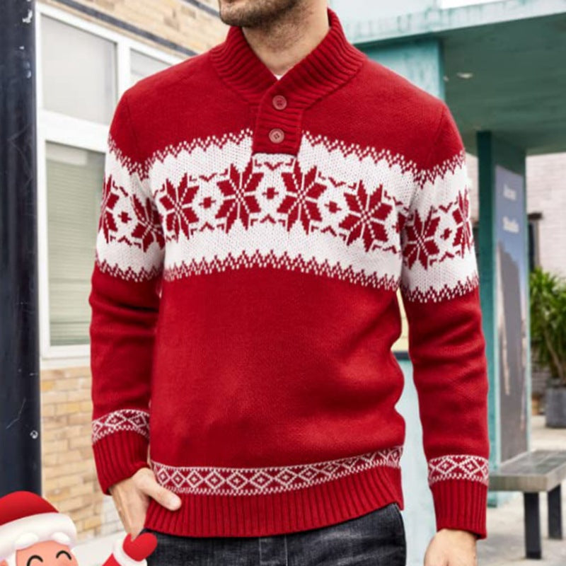 Joshua | Fair Isle Snowflake Mens Christmas Jumper