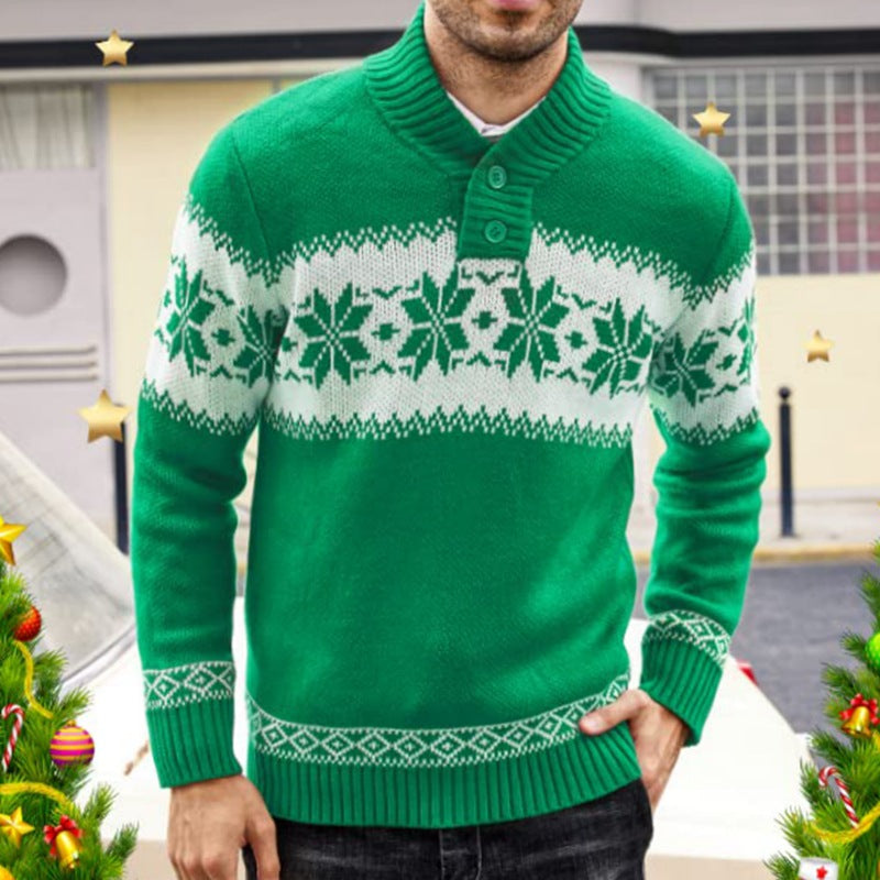 Joshua | Fair Isle Snowflake Mens Christmas Jumper