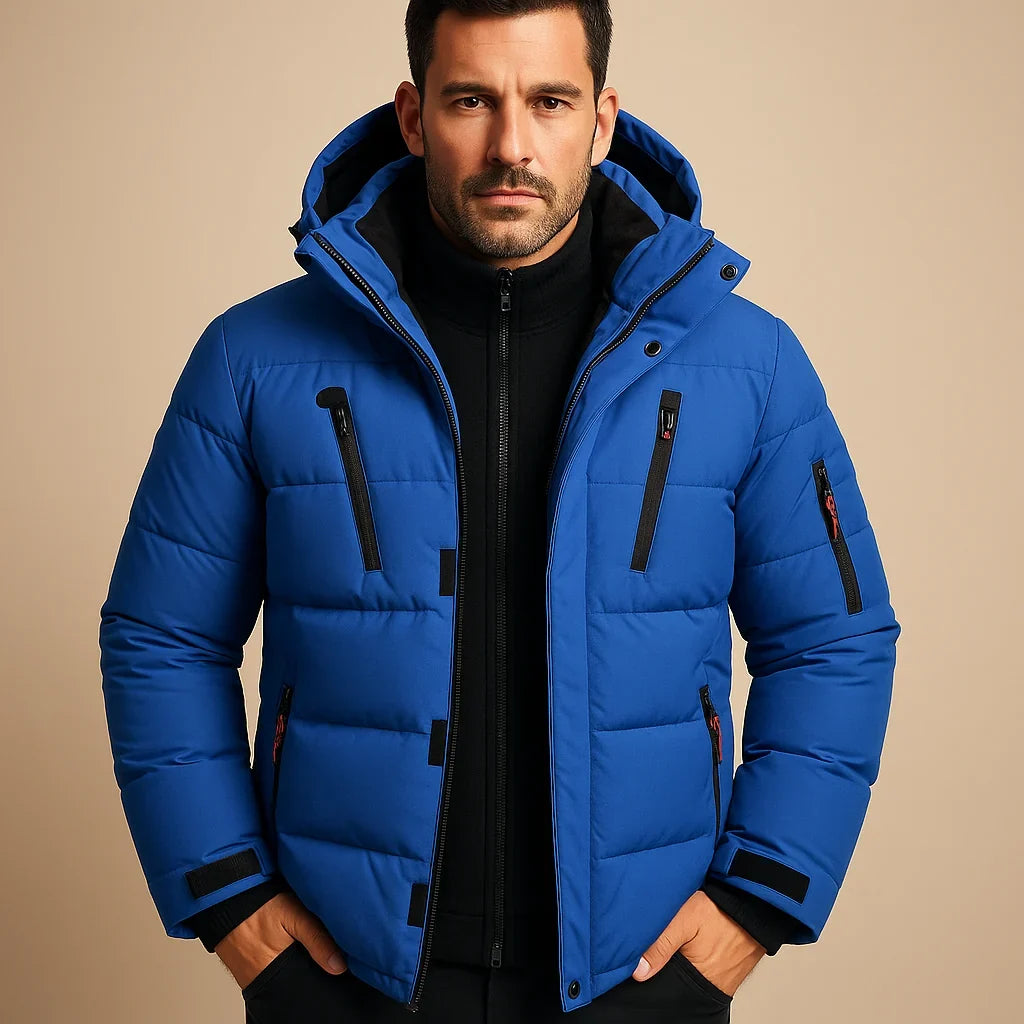 Jude | Refined Quilted Mens Parka Jacket with Hood