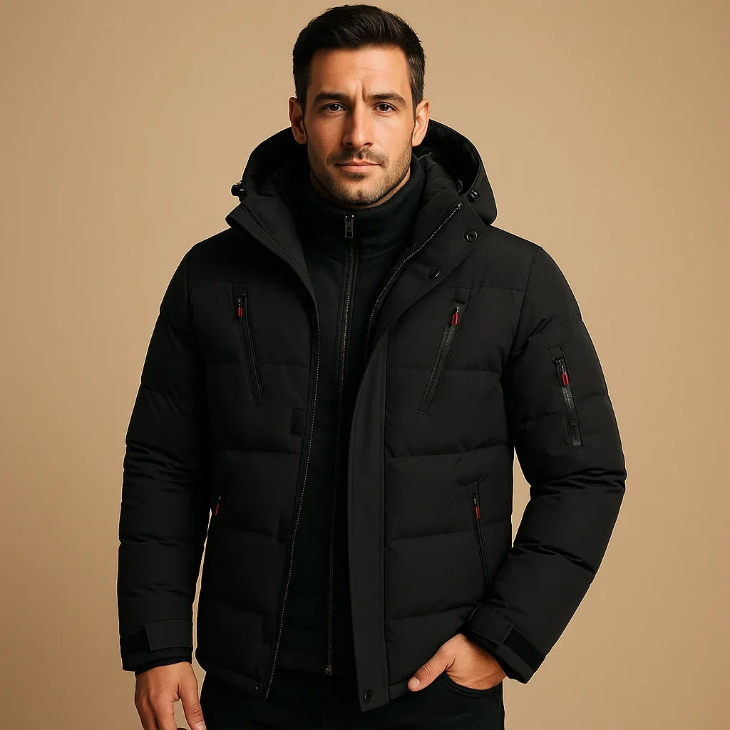 Jude | Refined Quilted Mens Parka Jacket with Hood