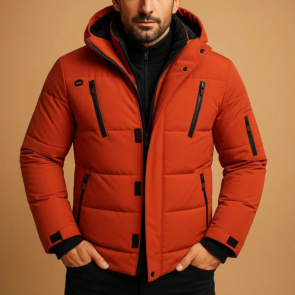 Jude | Refined Quilted Mens Parka Jacket with Hood