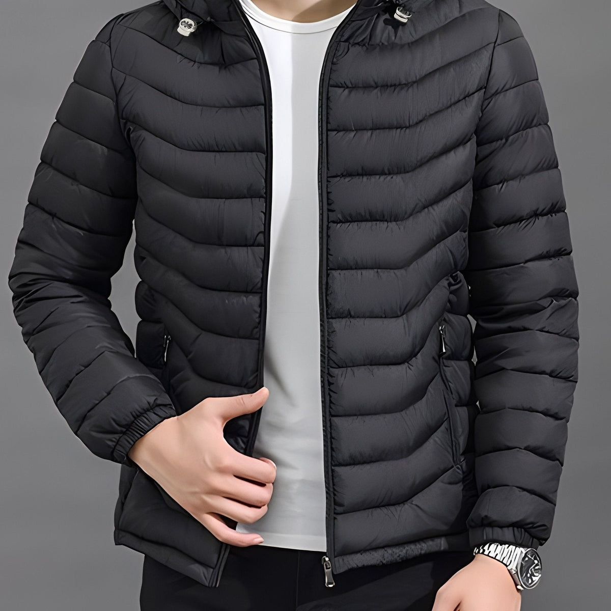Jude | Relaxed Hooded Quilted Puffer Jacket