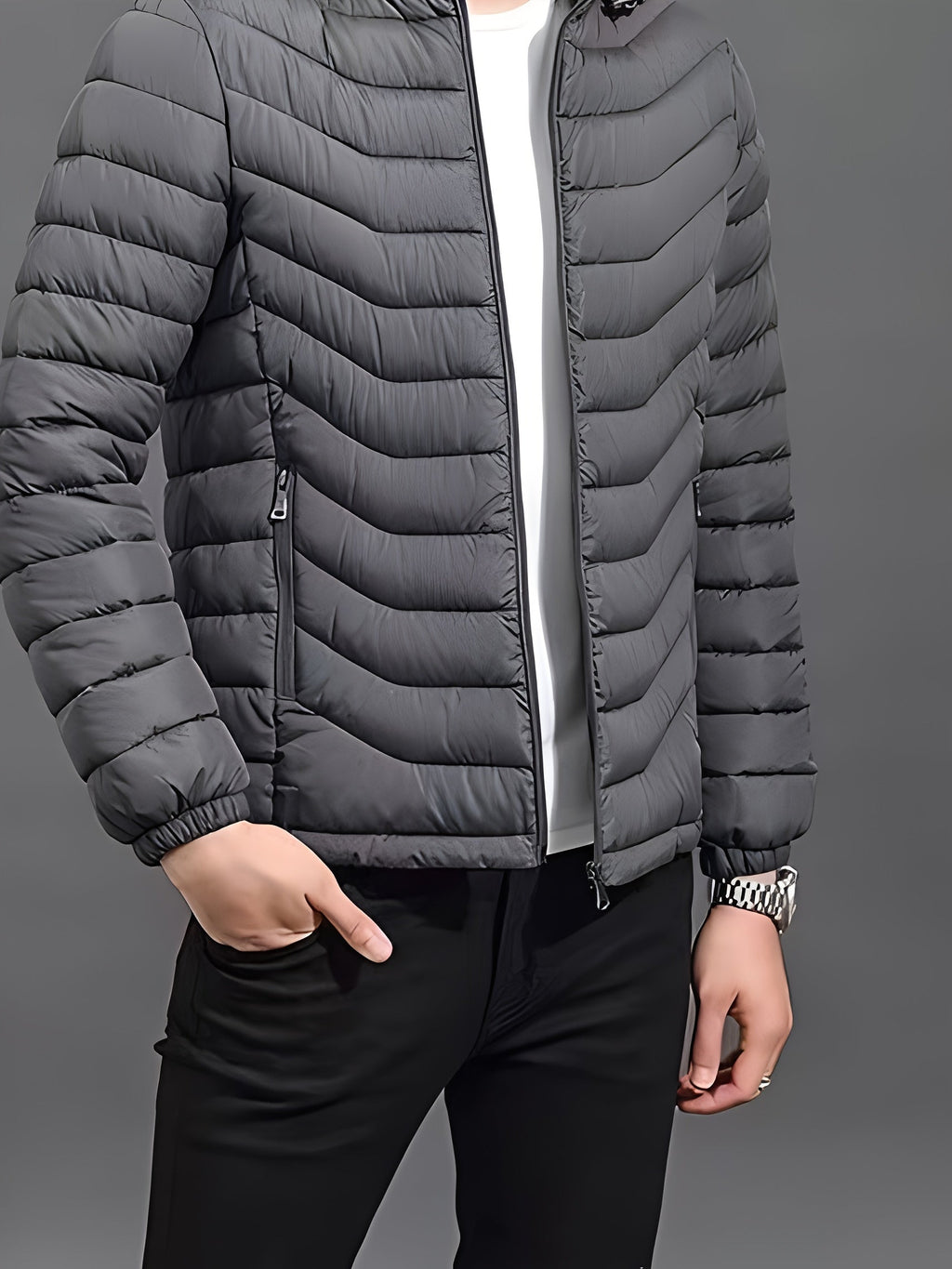 Jude | Relaxed Hooded Quilted Puffer Jacket